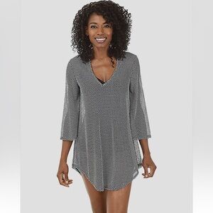 Jordan Taylor Black and White Swim Cover-Up